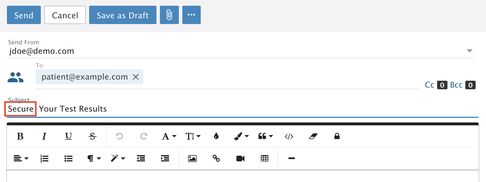 How to send a secure email in Outlook